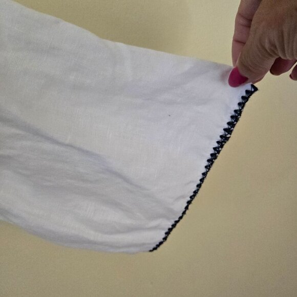 J. Jill Love Linen 100% Linen Embroidered White Tunic Top Size Lp - Picture 9 of 11